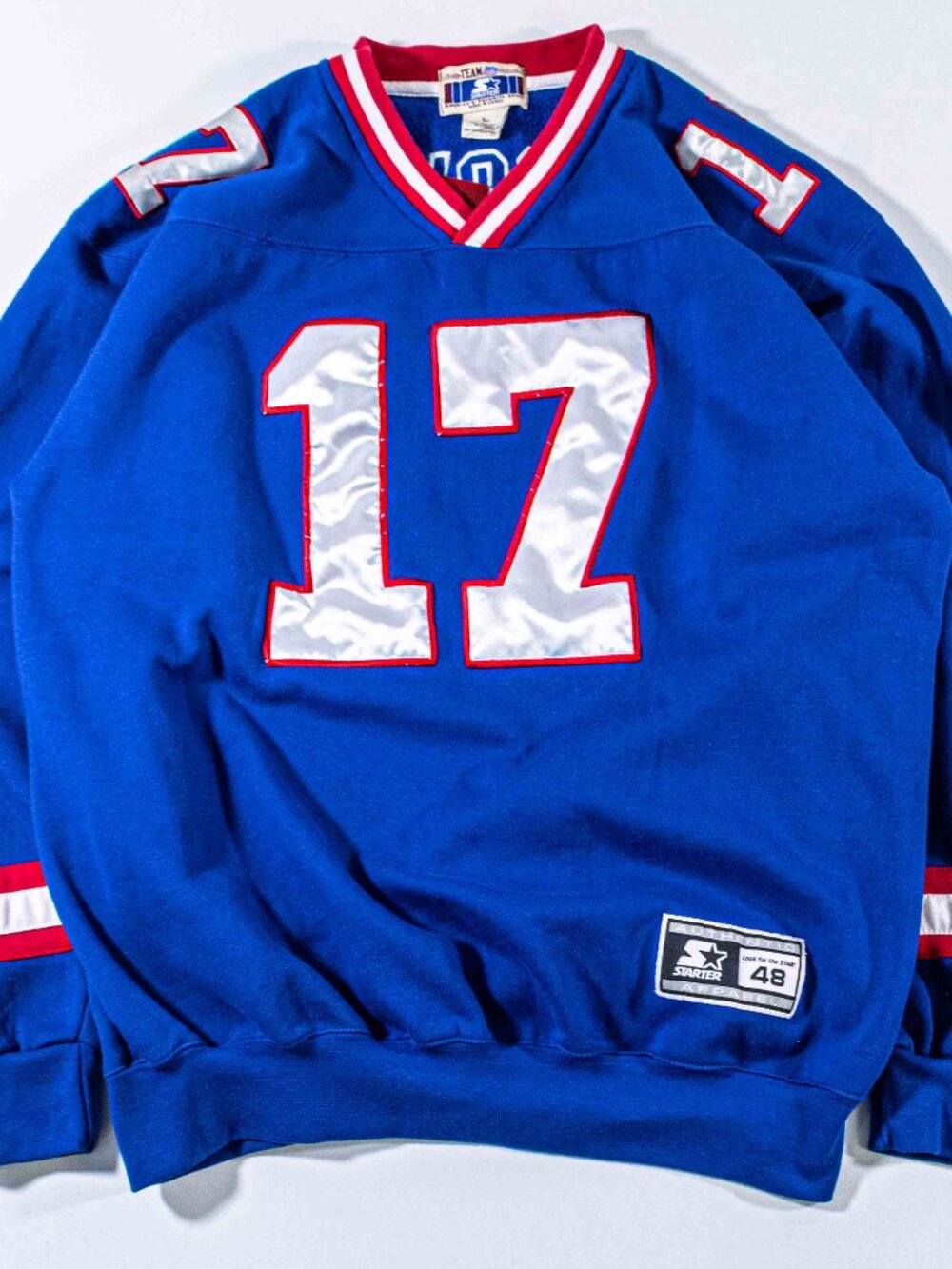 Vintage 90s Starter New York Giants Dave Brown Sweatshirt Jersey Large NFL